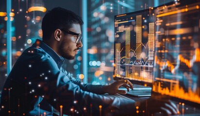 a man sitting at a computer