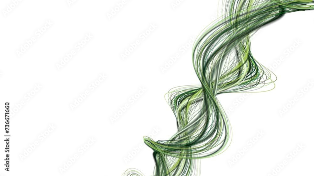 Aufkleber fantastic eco video animation with stripe wave object in slow motion and space for text, 4096x2304 l