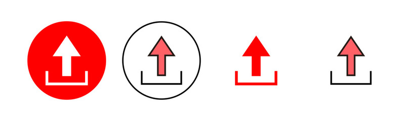 Upload icon set illustration. load data sign and symbol