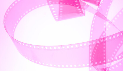 color cinema background with film strip - 736673834