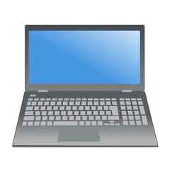 黒いノートパソコン