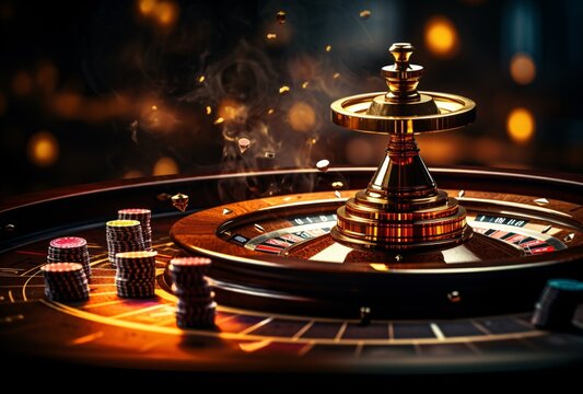 a roulette wheel with a gold object on top