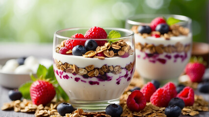 
Morning Vitality: Elevating Your Day with Nutritious Yogurt and Granola Breakfast