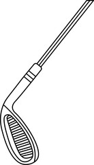 Golf sand wedge Outline Illustration Vector