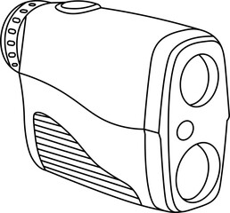 Golf rangefinder Outline Illustration Vector