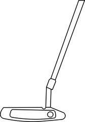 Golf putter Outline Illustration Vector