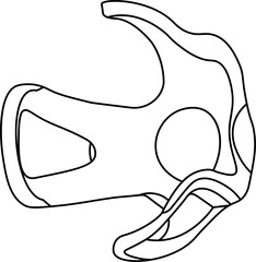 Golf Ball Retriever Outline Illustration Vector