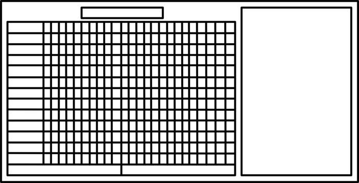 Golf scorecard Outline Illustration Vector