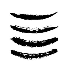 Hand drawn set of brushstroke. Vector grunge objects