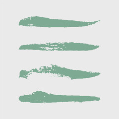 Brush strokes, Colors ink lines, vector abstract set with paint brush grunge texture on isolated background. Paintbrush strokes and ink smear stains