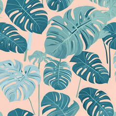 seamless background with leaves