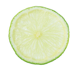 Piece of fresh lime isolated on white