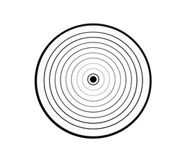 Shooting target isolated on white, top view