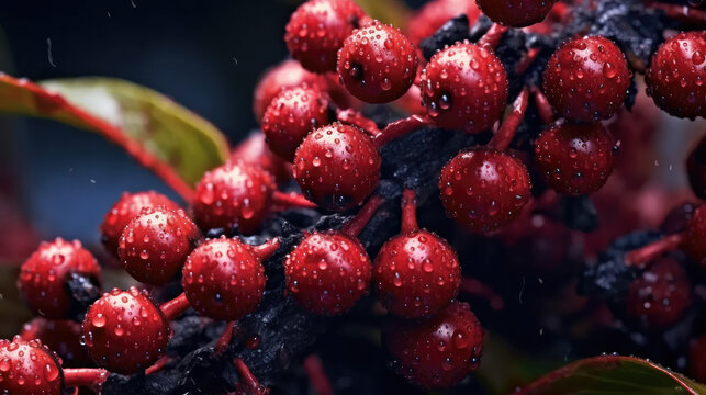 Murta close up. background of fresh fruits with bright colors