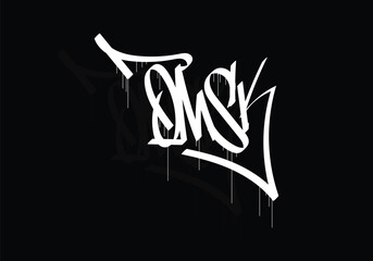 OMSK city graffiti tag custom style