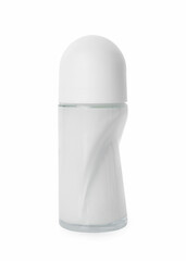 One roll-on deodorant isolated on white. Personal care product