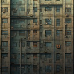 Urban Texture: A Captivating View of City Building Facades