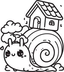 iilustration of snail