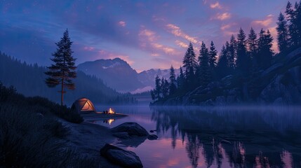 Discover the Ultimate Pacific Northwest Camping Haven - obrazy, fototapety, plakaty