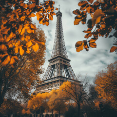 Autumn Ambiance at the Eiffel Tower in Paris