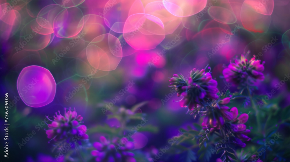 Poster a fusion of vibrant purples and deep greens a glimpse into the intricate patterns and textures of th