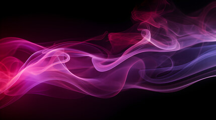Naklejka premium Multicolored smoke on a black background