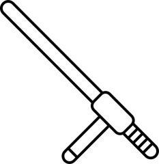 baton Outline Illustration Vector