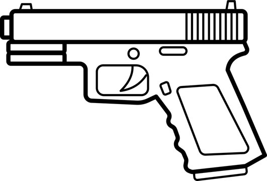 recommend clip art: gun Outline Illustration Vector