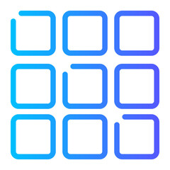 waffle menu gradient icon