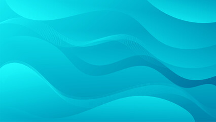 Obraz premium Abstract blue Background with Wavy Shapes. flowing and curvy shapes. This asset is suitable for website backgrounds, flyers, posters, and digital art projects.