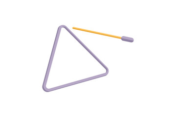 Triangle Musical Instrument Flat Sticker Design