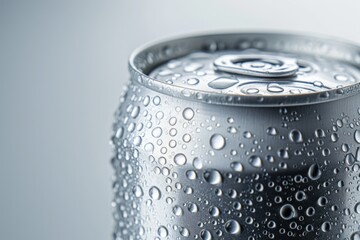 soda can with water drops ,Water drops on beverage cans,
