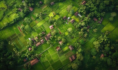 Aerial View of Rural Development