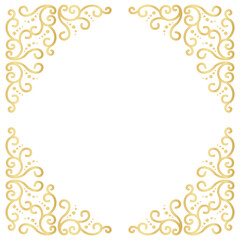 vector vintage flourish ornament frame initials vector