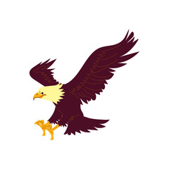 Eagle Cartoon Style Illustration