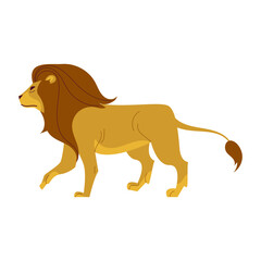 Lion Cartoon Style Illustration