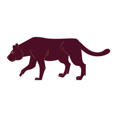Panther Cartoon Style Illustration