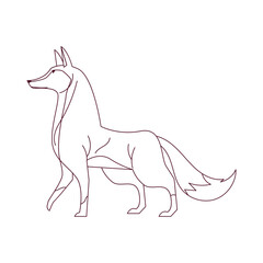 Wolf Outline Illustration