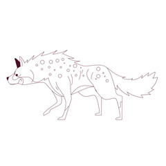 Hyena Outline Illustration