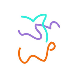Abstract Squiggly lines vectors