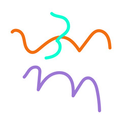 Abstract Squiggly lines vectors