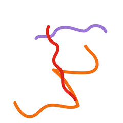 Abstract Squiggly lines vectors