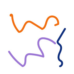 Abstract Squiggly lines vectors