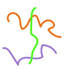 Abstract Squiggly lines vectors