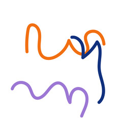 Abstract Squiggly lines vectors