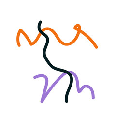 Abstract Squiggly lines vectors