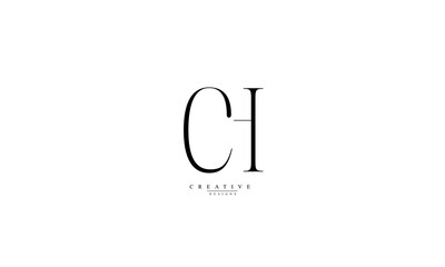 Alphabet letters Initials Monogram logo CH HC C H