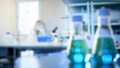 blurred background of scientific research laboratory