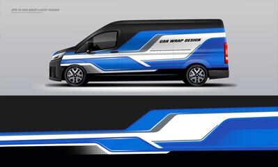 Van Car wrap livery design vector eps 10 printable graphic file