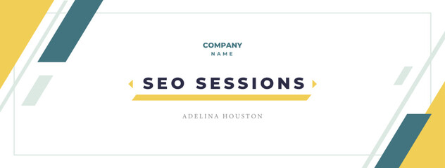Vector simple geometric seo sessions facebook profile cover